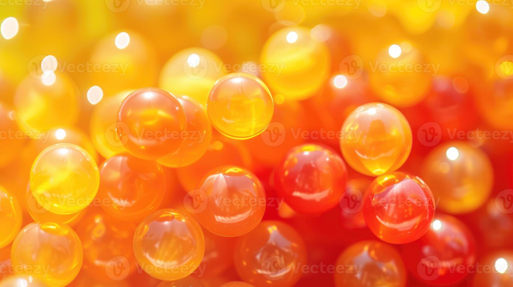 AI generated A close-up view showcasing a collection of orange and yellow balls, forming a cheerful and vibrant composition, Ai Generated. photo