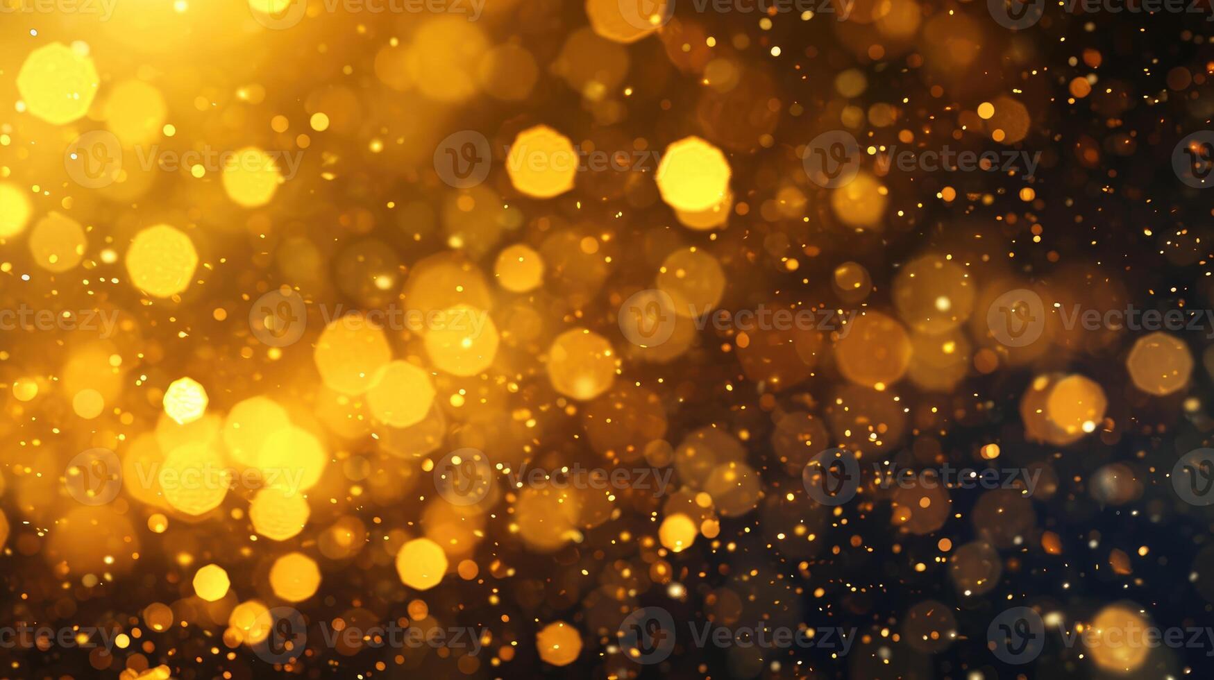 AI generated Holiday celebration enhanced with golden Christmas particles and sprinkles, Ai Generated photo