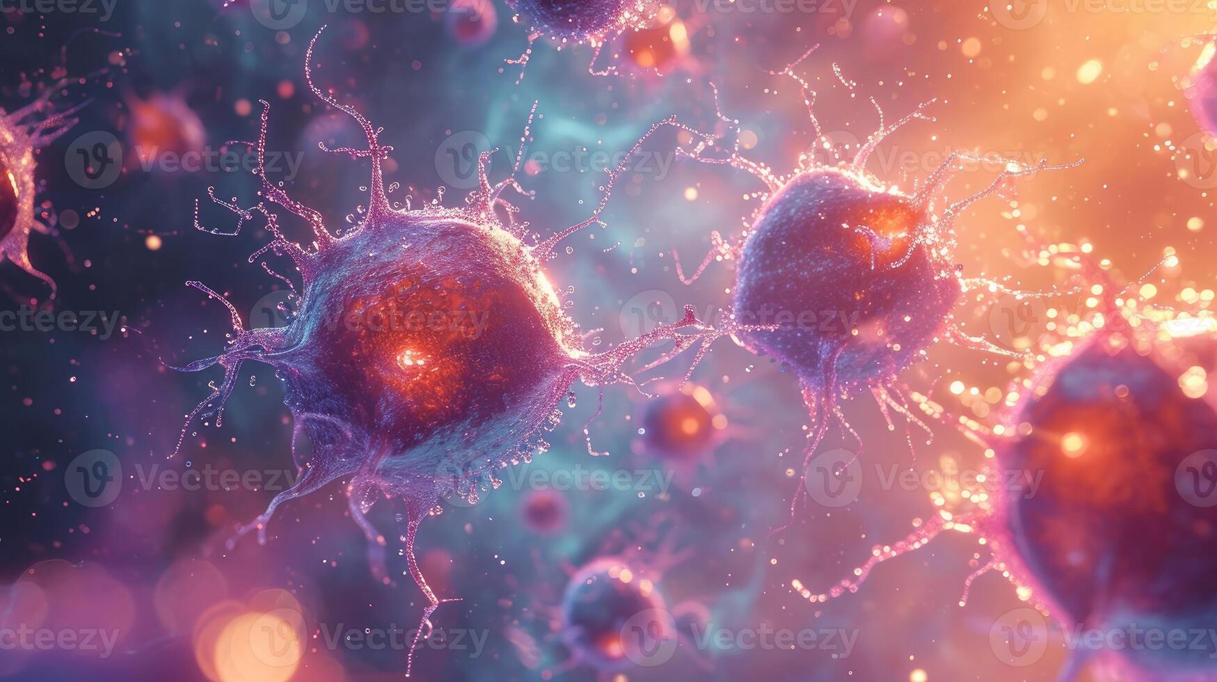 AI generated A striking depiction of immunotherapy, a medical strategy utilizing the body's immune system to combat illnesses, AI Generated photo