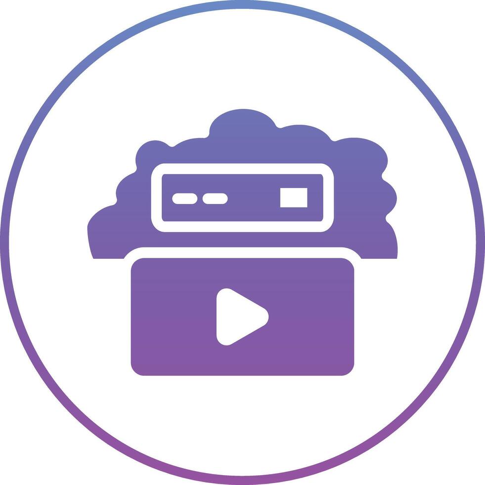 Cloud Video Vector Icon