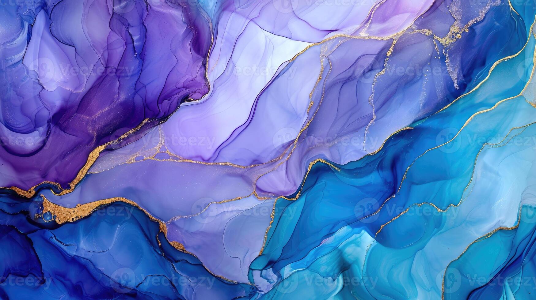 AI generated Currents of translucent hues, snaking metallic swirls, Ai Generated. photo