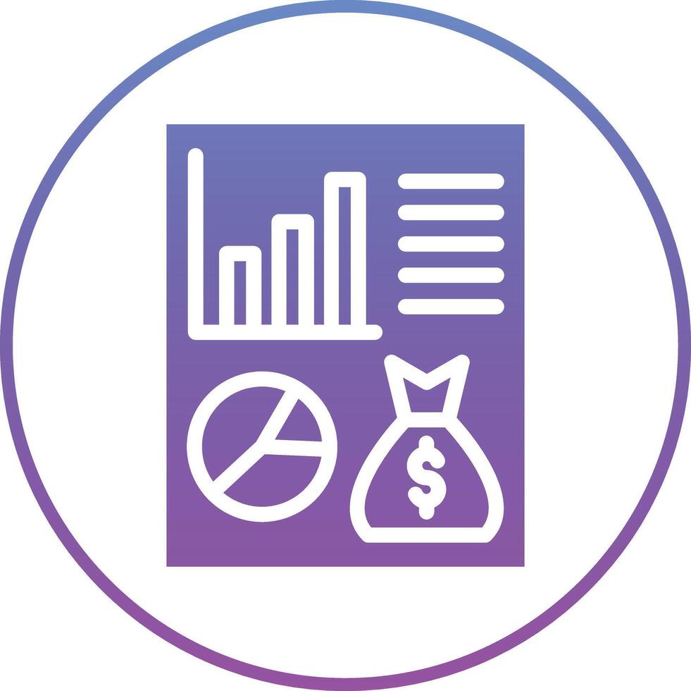 Financial Report Vector Icon
