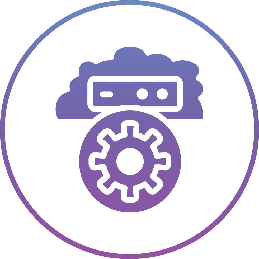 Cloud Setting Vector Icon