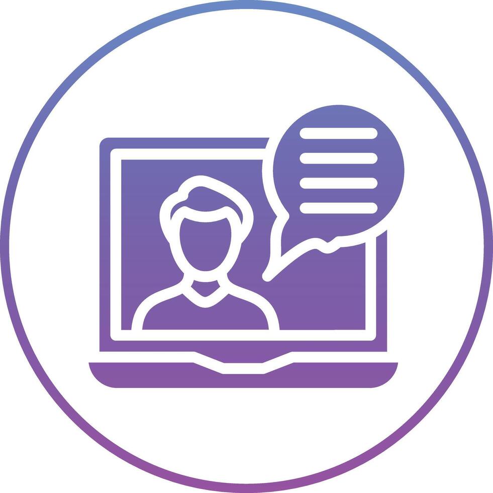Online Lecture Vector Icon