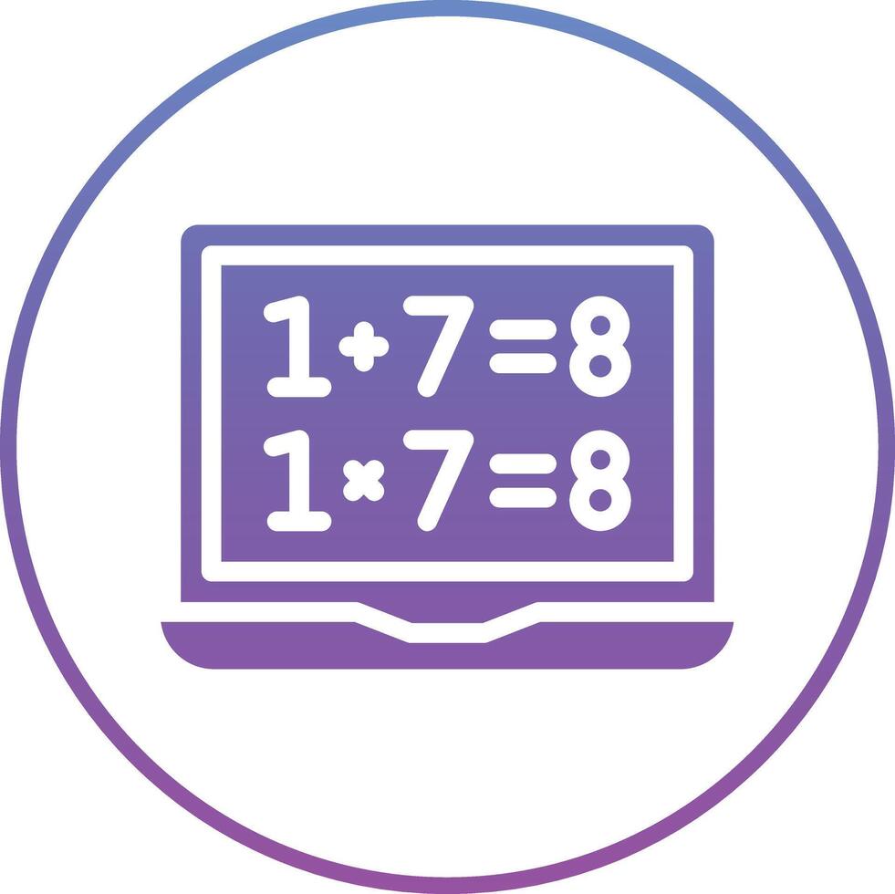 Online Maths Vector Icon