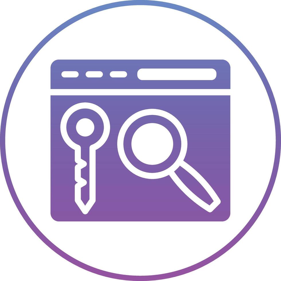 Keywords Search Vector Icon