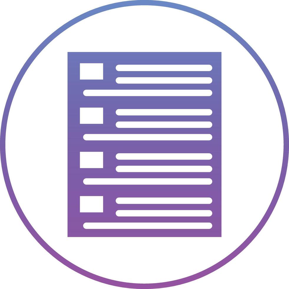 Tasks List Vector Icon