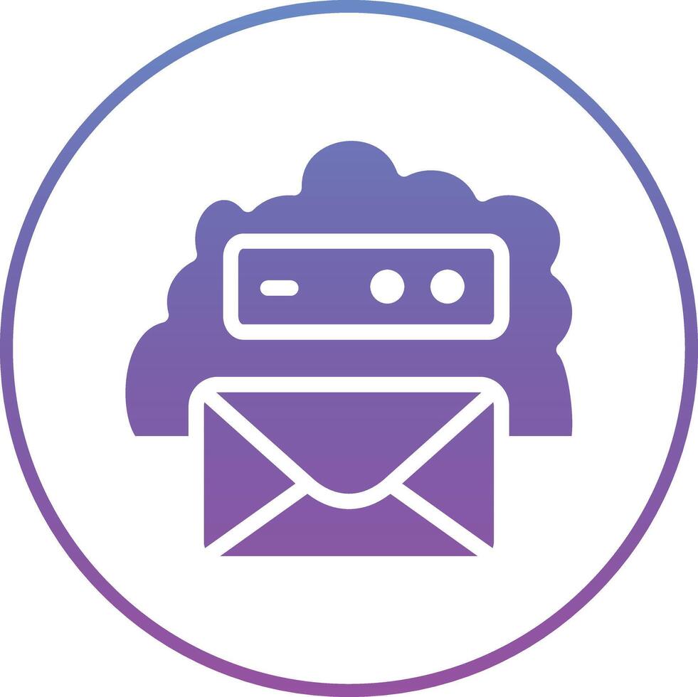 Cloud Email Vector Icon