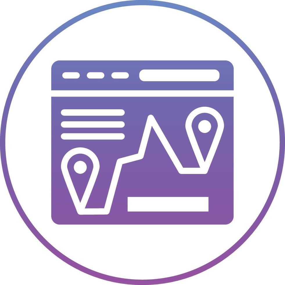 Route Map Vector Icon