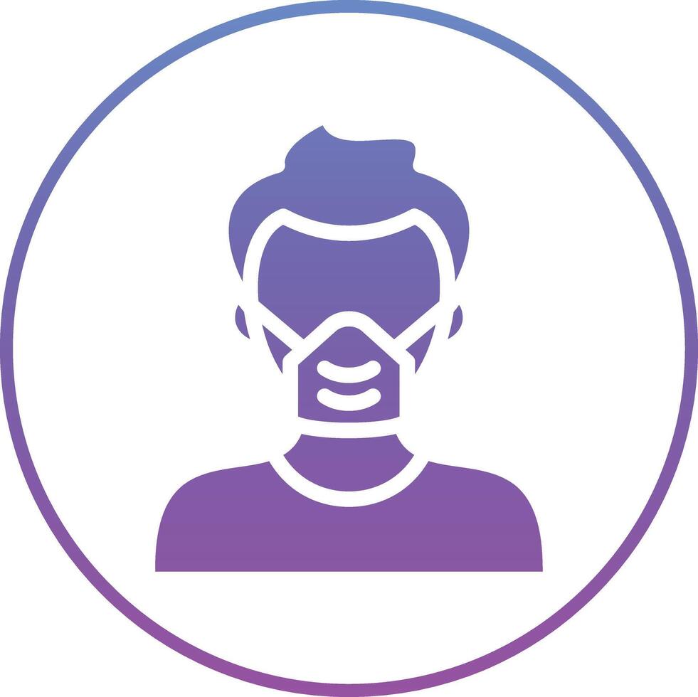 Man Wearing Mask Vector Icon