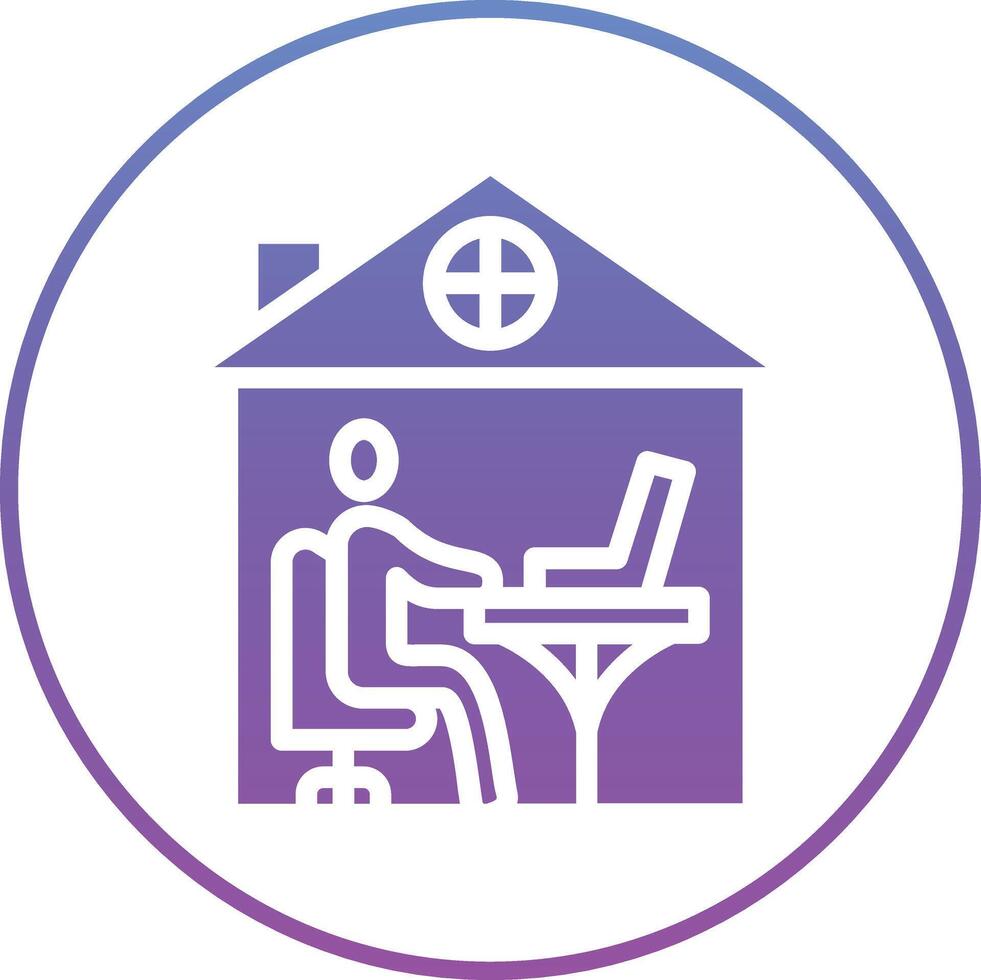 Working at Home Vector Icon