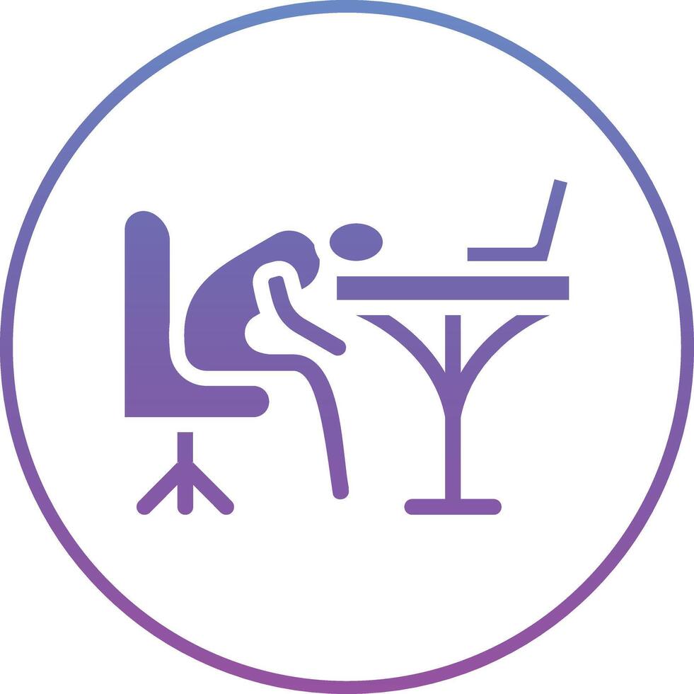 Sleepy Worker Vector Icon
