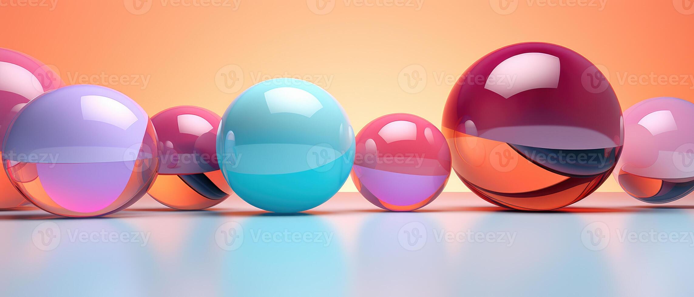 AI generated Emerging new colors in a captivating abstract of colors and spheres, Ai Generated photo