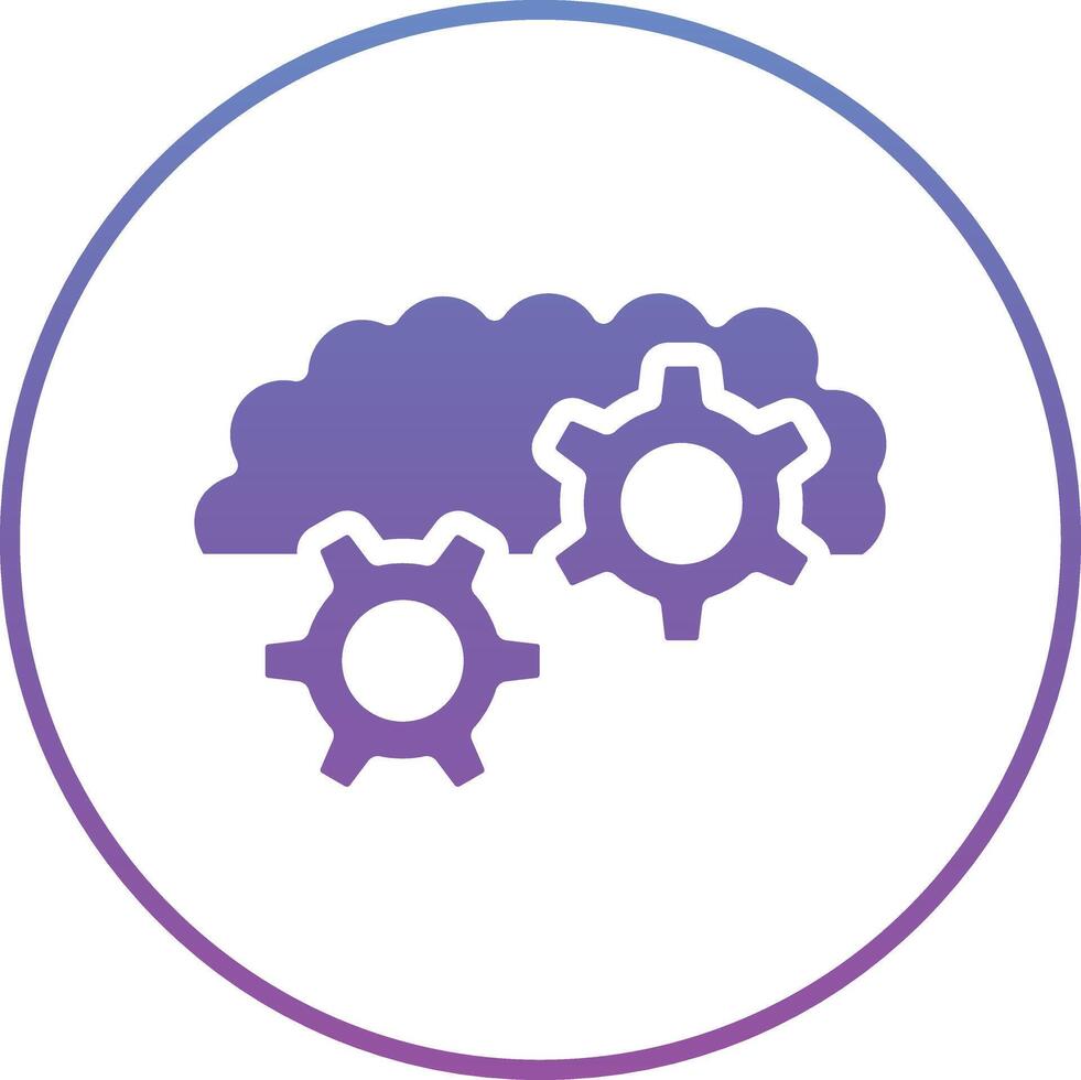 Cloud Settings Vector Icon