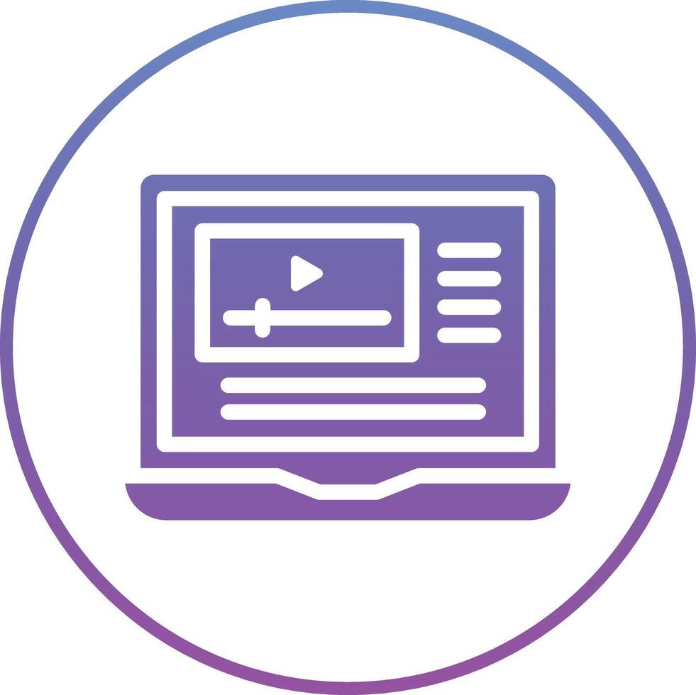 Online Course Vector Icon