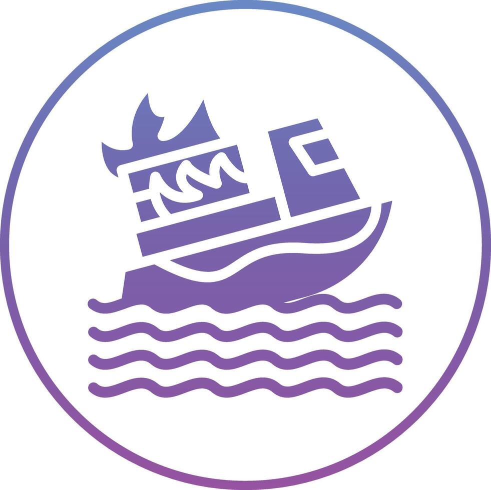 Burning Ship Vector Icon