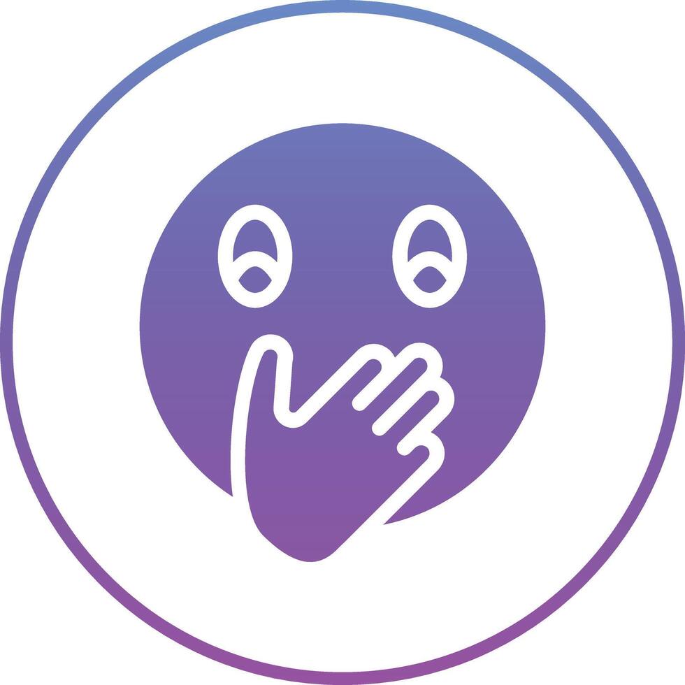 Face with Hand Over Mouth Vector Icon