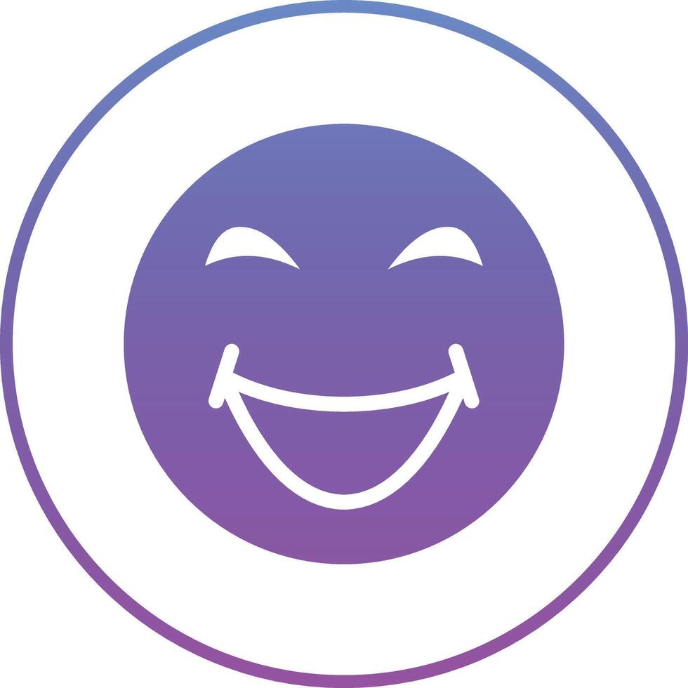 Grinning Squinting Face Vector Icon