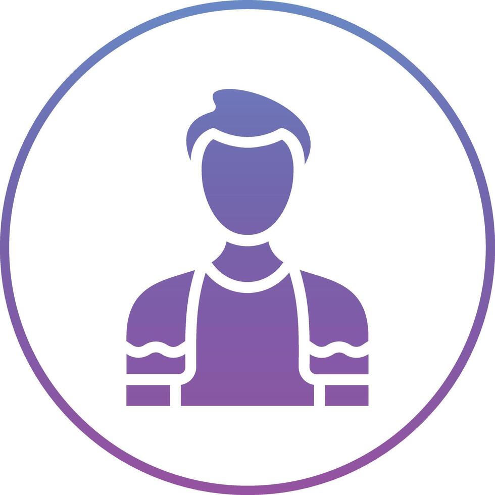 Man hanging Towel Vector Icon