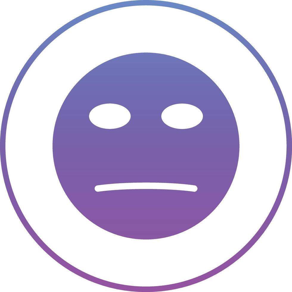 Neutral Face Vector Icon