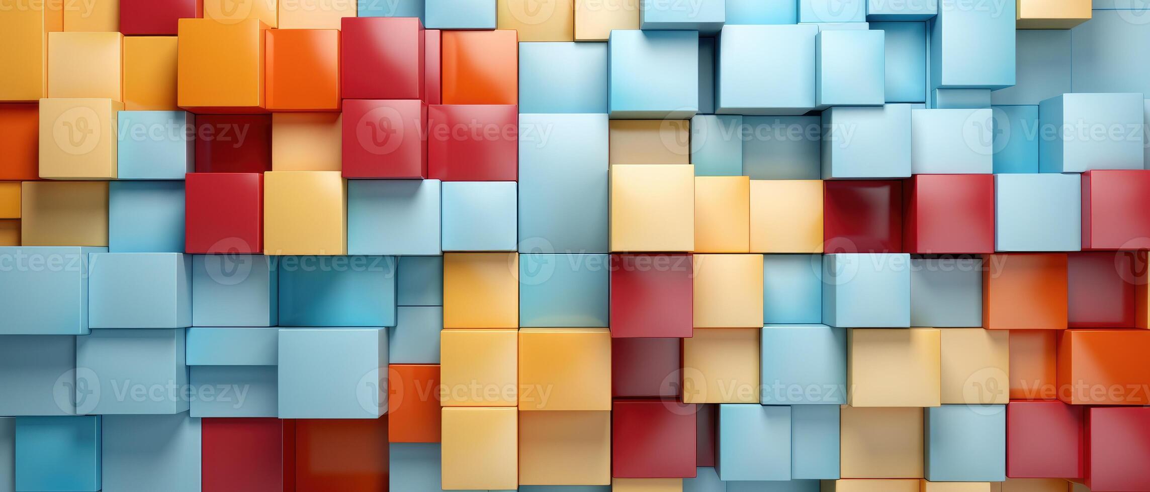 AI generated Abstract 3D gloss texture wall featuring bright geometric pastel colors, Ai Generated. photo