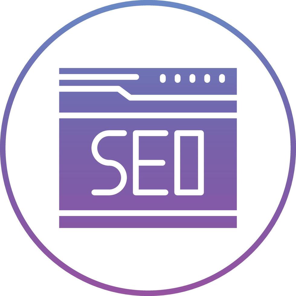 sitio web seo vector icono