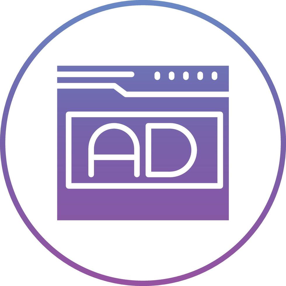 Website Ads Vector Icon