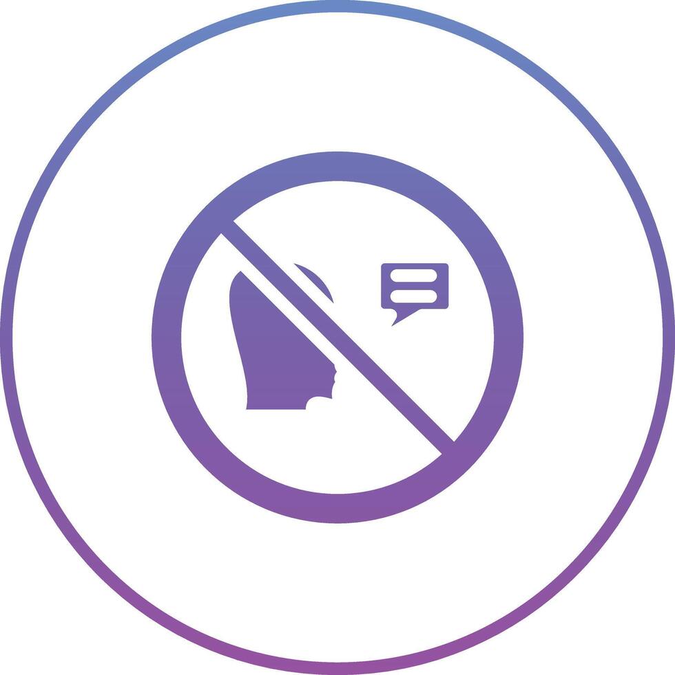 No Speak Vector Icon