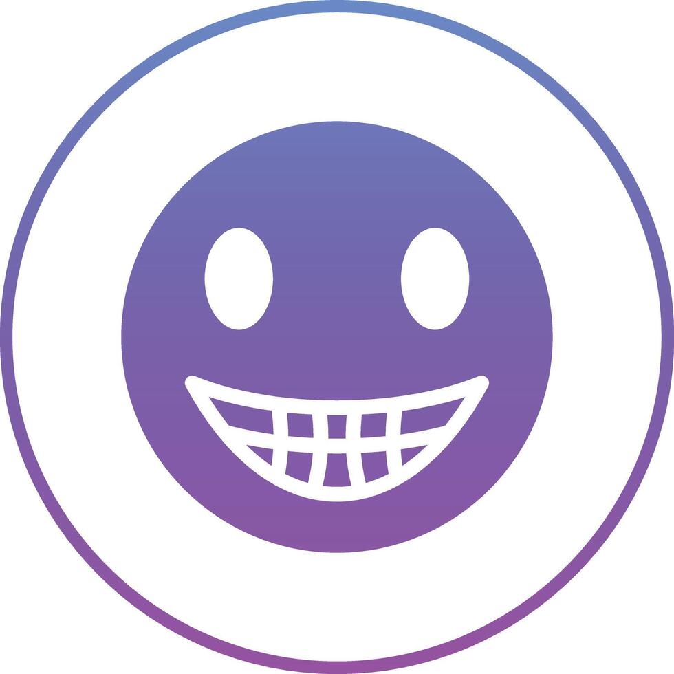 Beaming Face with Smiling Eyes Vector Icon
