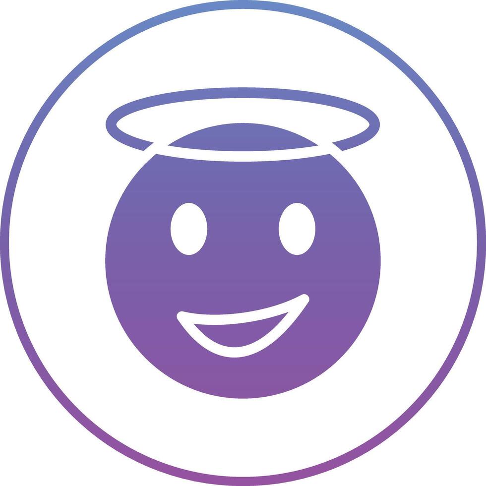 Smiling Face with Halo Vector Icon