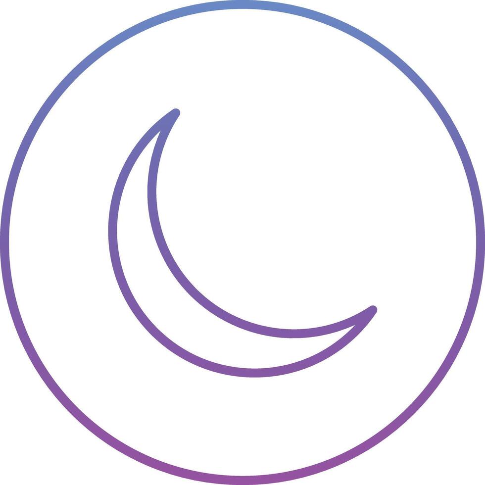 Waxing Moon Vector Icon