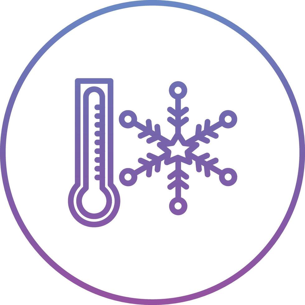 frío temperatura vector icono