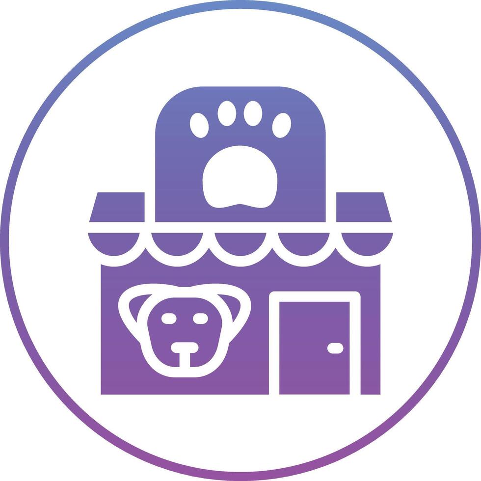 mascota tienda vector icono