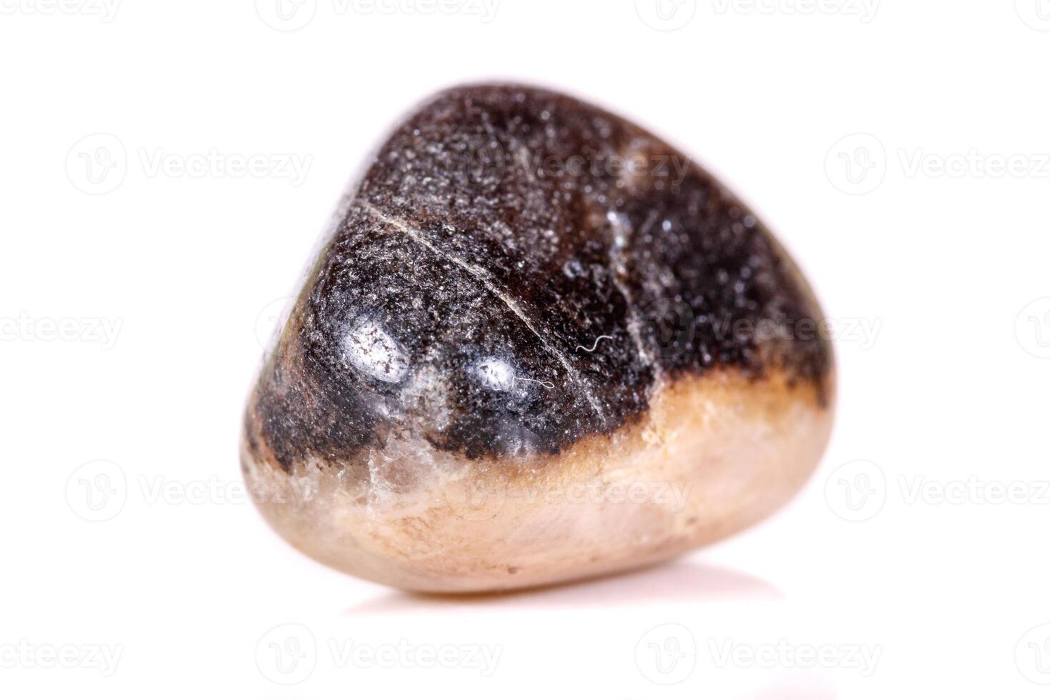 Macro mineral stone jasper on a white background photo