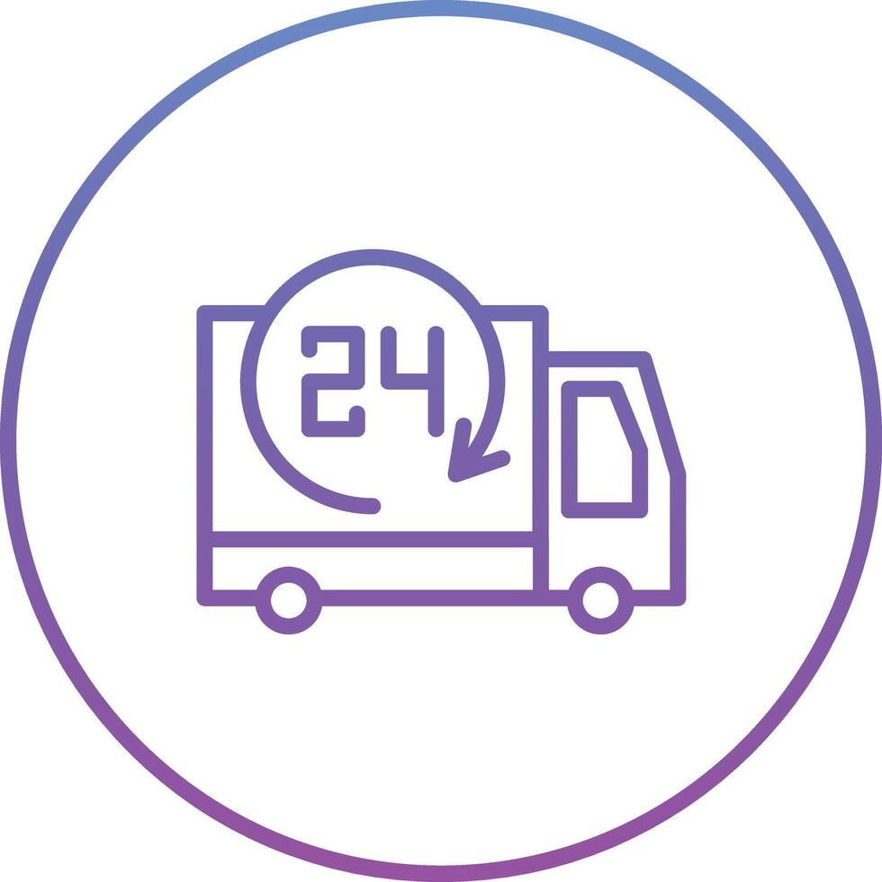 24 Hours Delivery Vector Icon