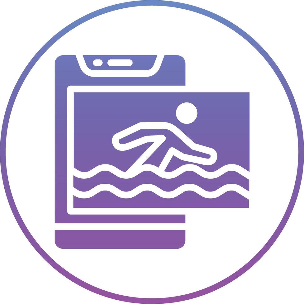 icono de vector de natación