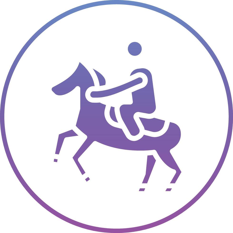 caballo jinete vector icono