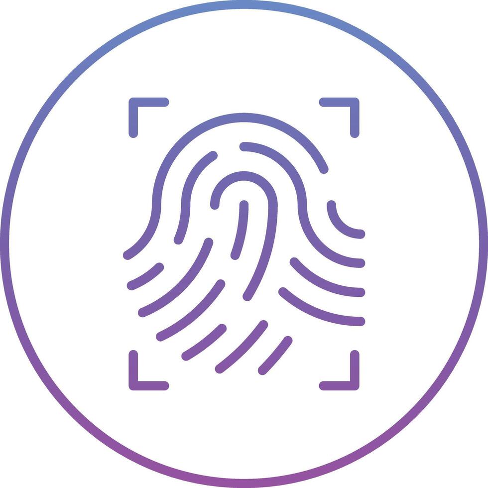 Fingerprint Scan Vector Icon
