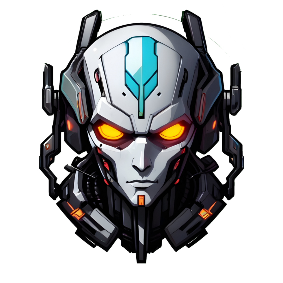 AI generated the avatar of a robot in a futuristic setting png