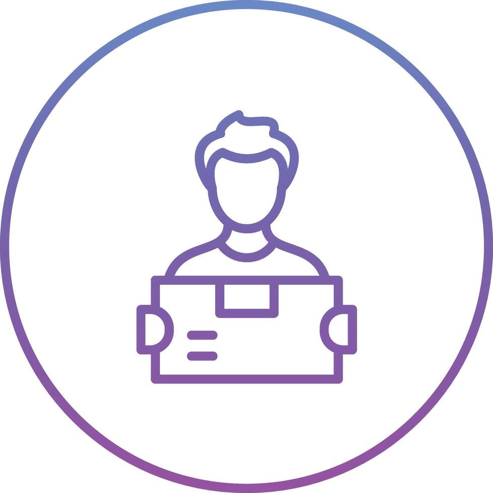 Courier Man Vector Icon