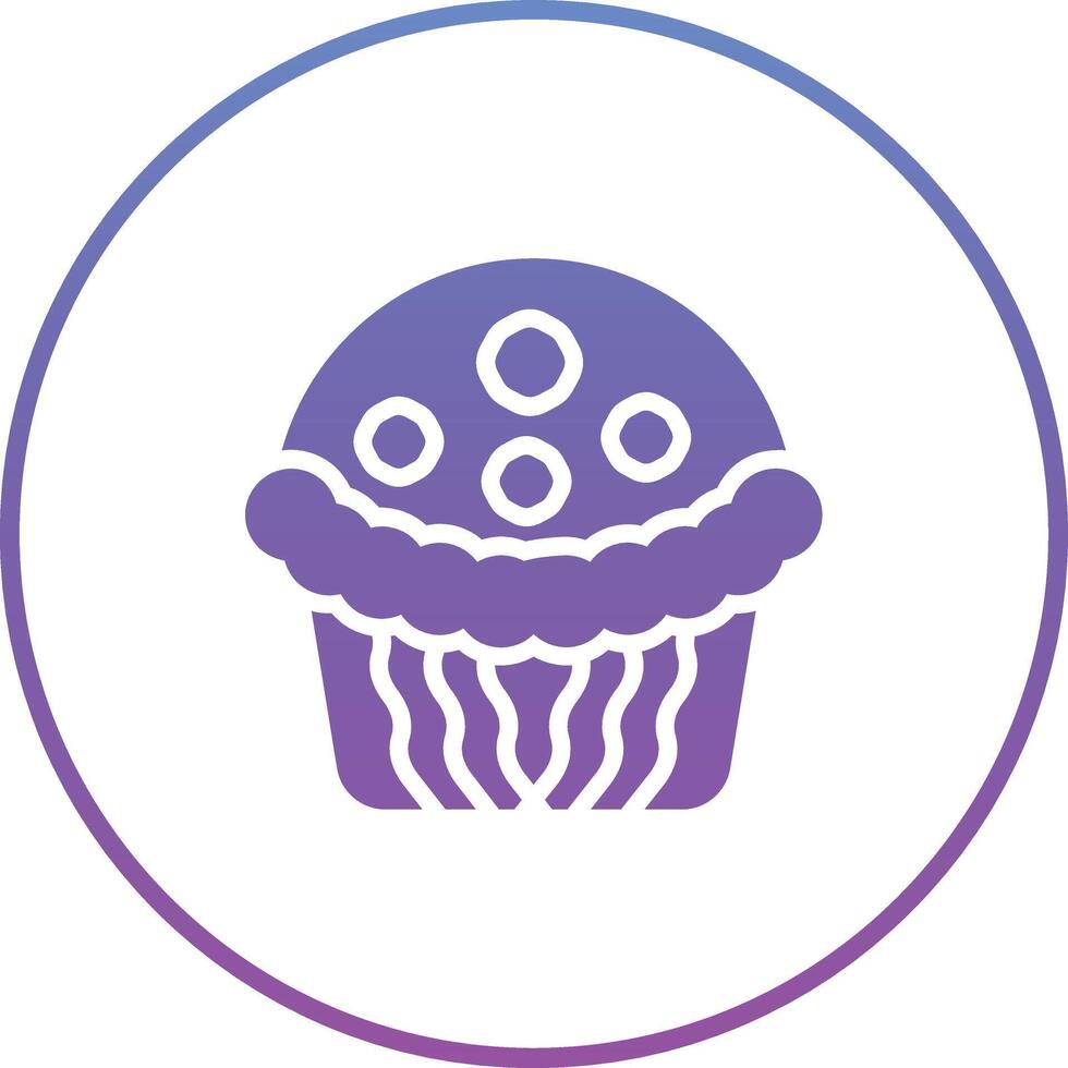 icono de vector de muffin