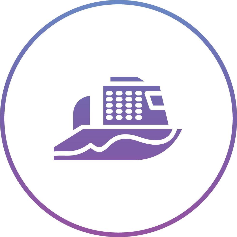 Ferry Boat Vector Icon