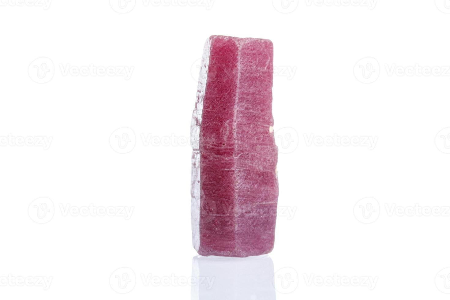 macro mineral stone ruby on a white background photo