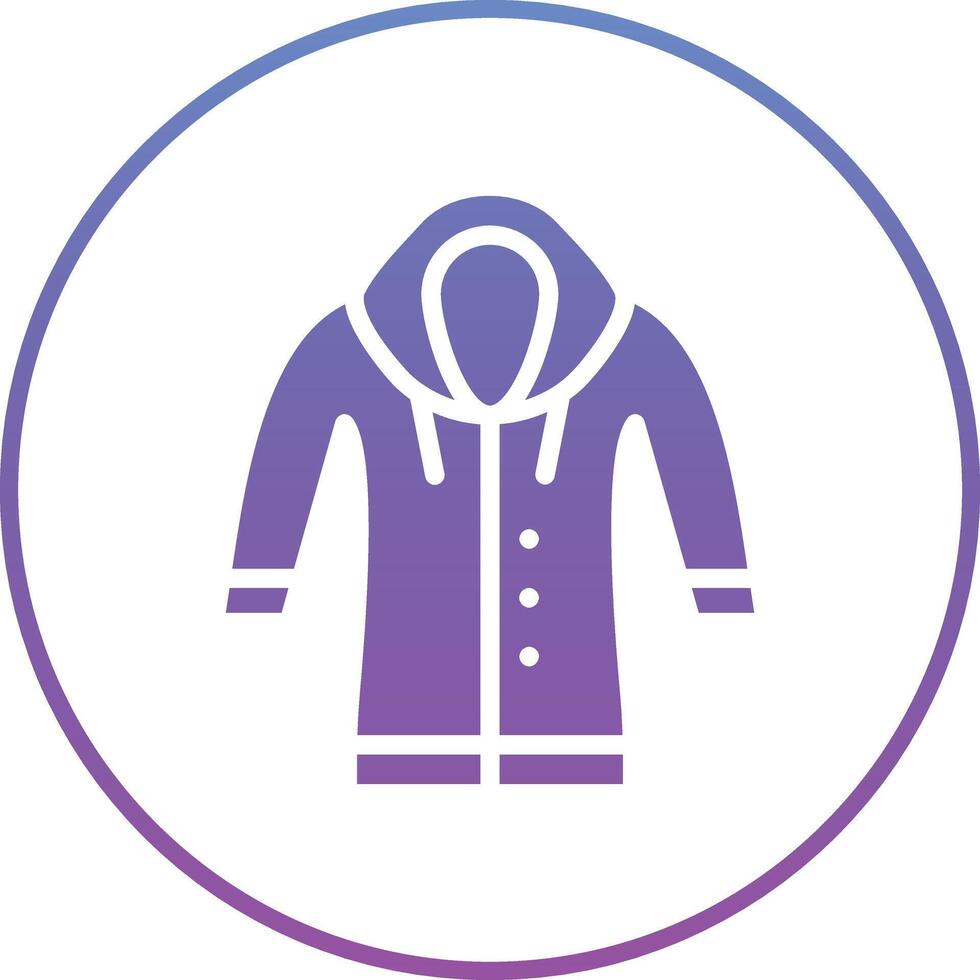 Man Raincoat Vector Icon