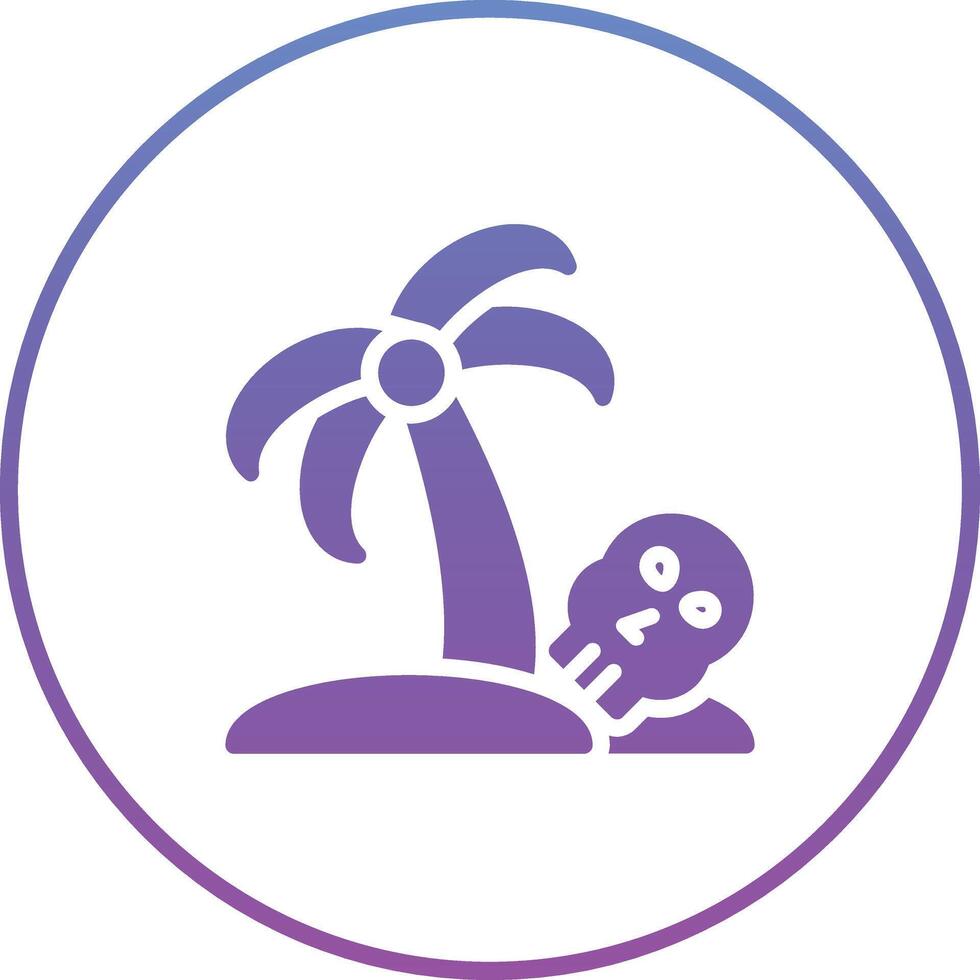 Skull Island Vector Icon