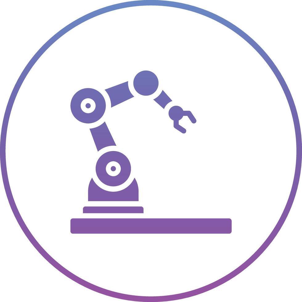 icono de vector de brazo de robot