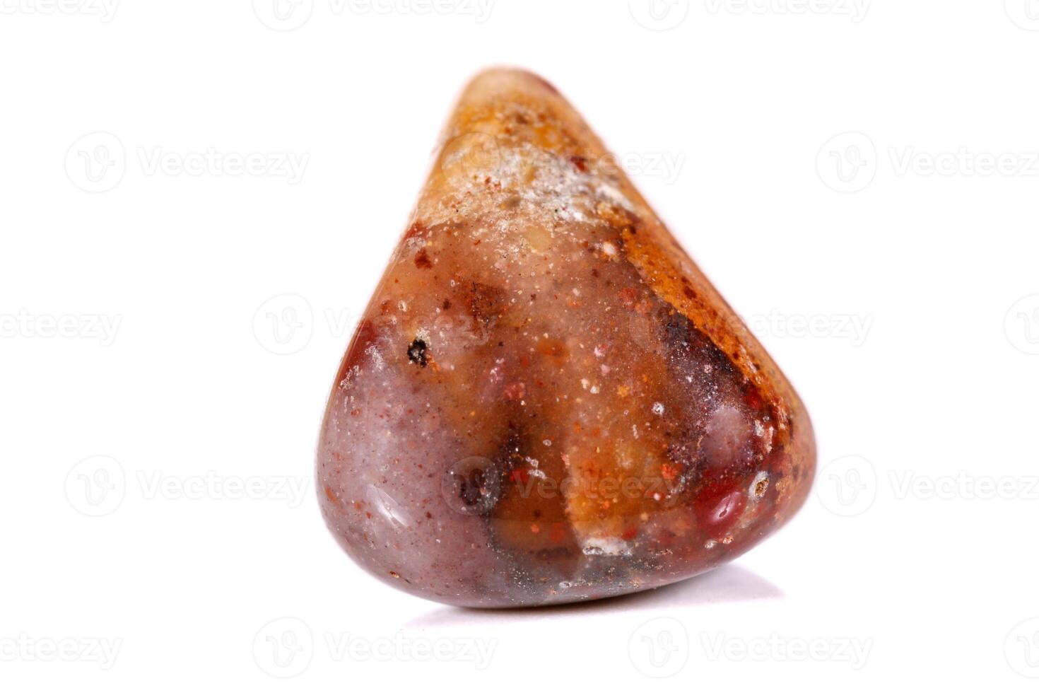 Macro mineral stone jasper on a white background photo
