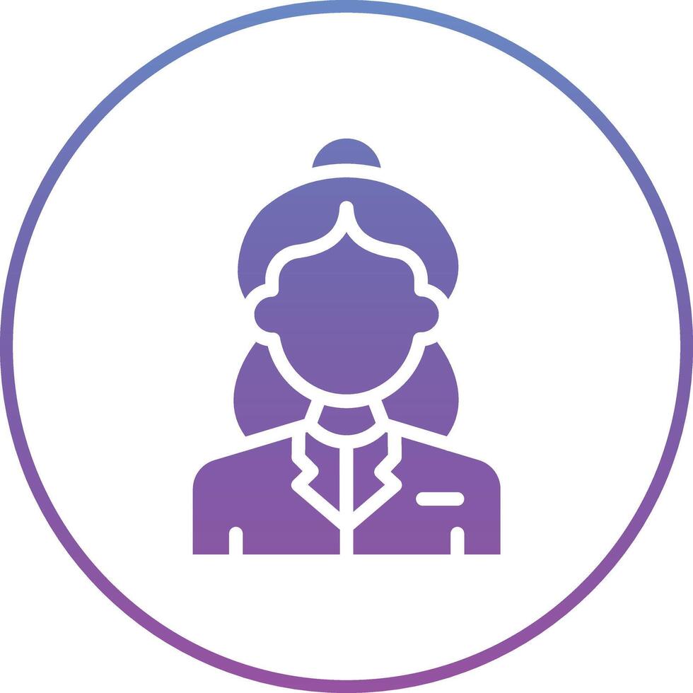 Air Hostess Vector Icon