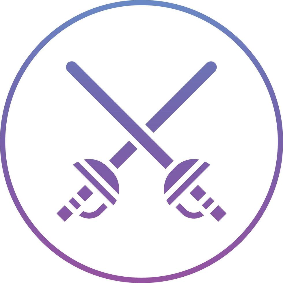 Fencing Sports Vector Icon