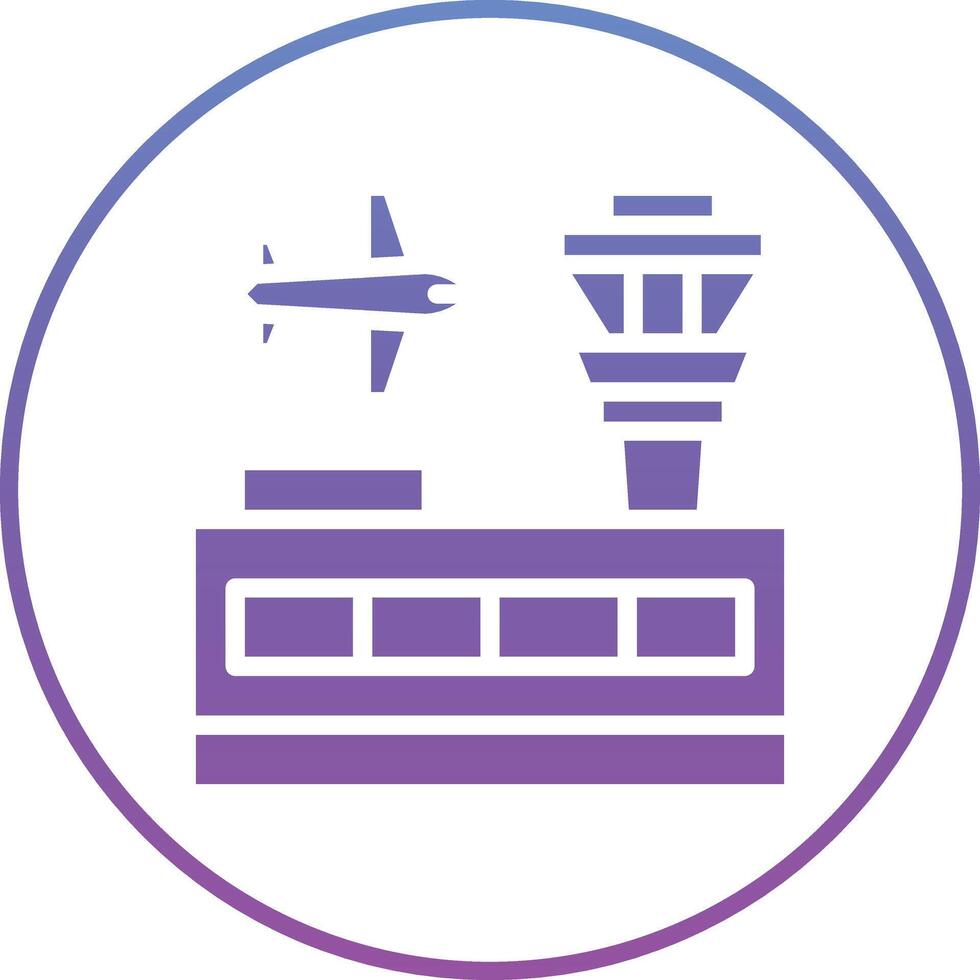 icono de vector de edificio de aeropuerto